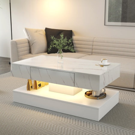 Modern Coffee Table With LED Lighting