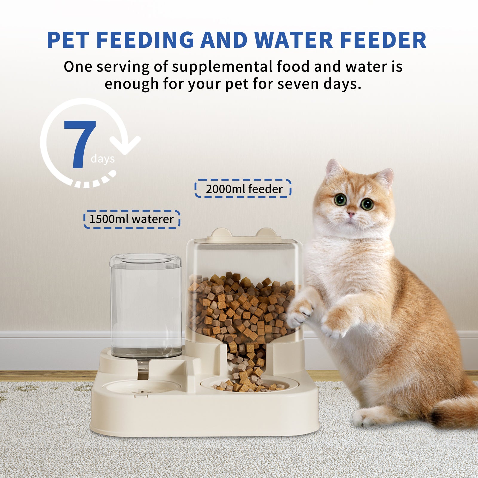 Transparent Pet Feed And Drink Dispenser