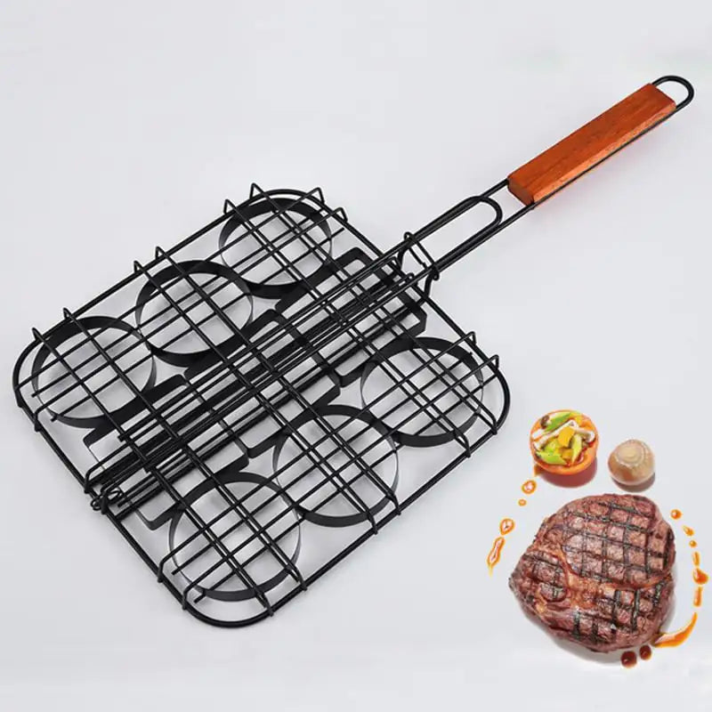 Mini Non-Stick Burger Press and Grill Basket Set