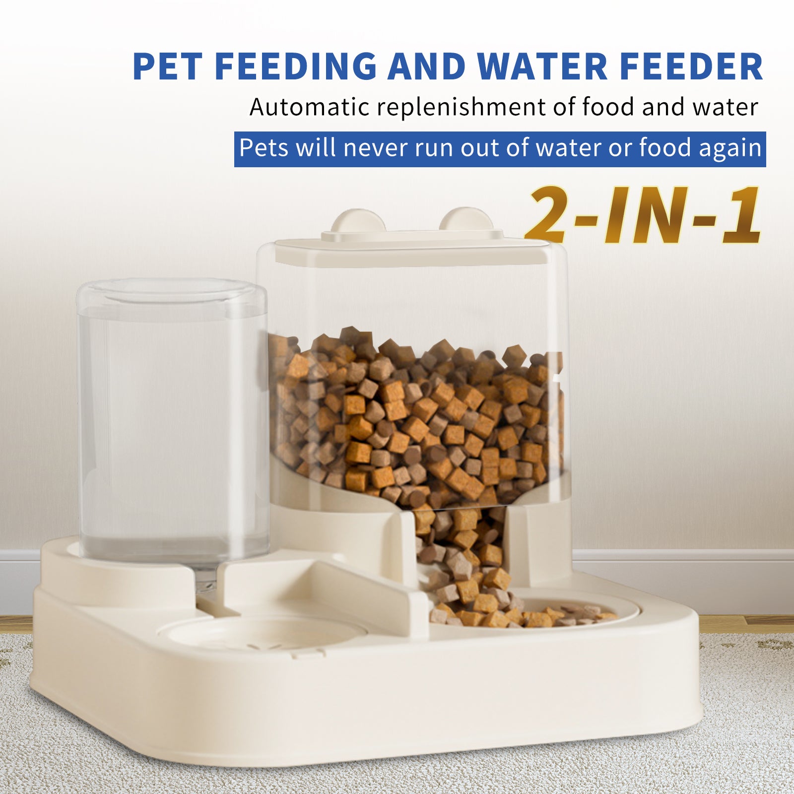 Transparent Pet Feed And Drink Dispenser